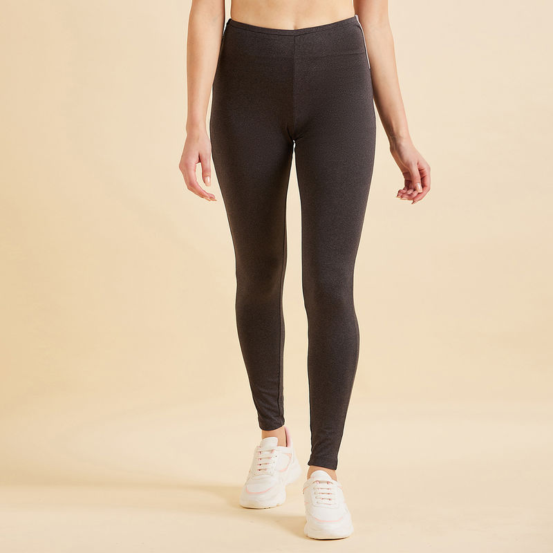 Sweet Dreams Women Solid Ankle Tights - Grey (L)