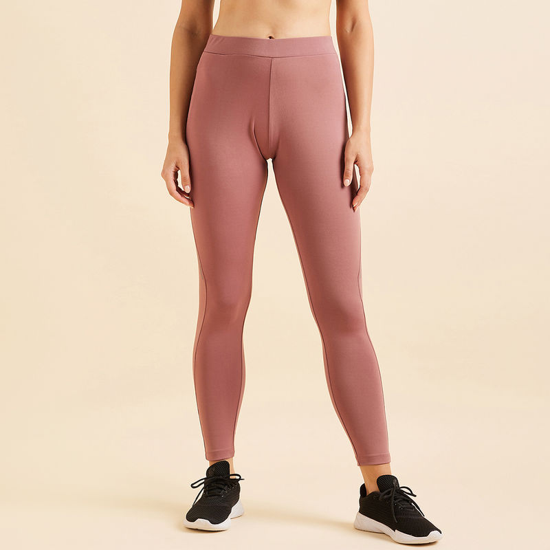 Sweet Dreams Women Solid Ankle Tights - Pink (L)