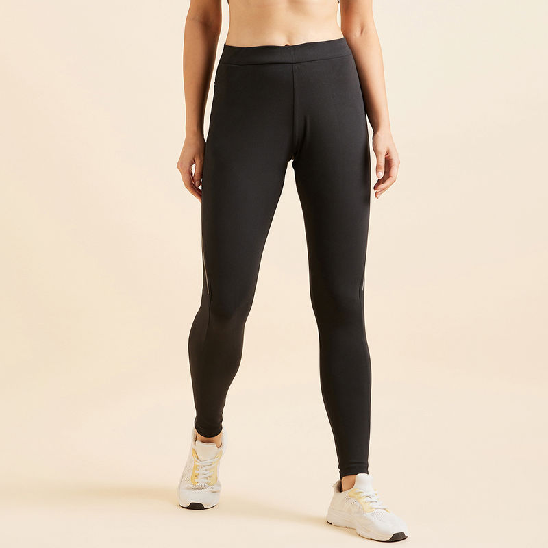 Sweet Dreams Women Solid Ankle Tights - Black (L)