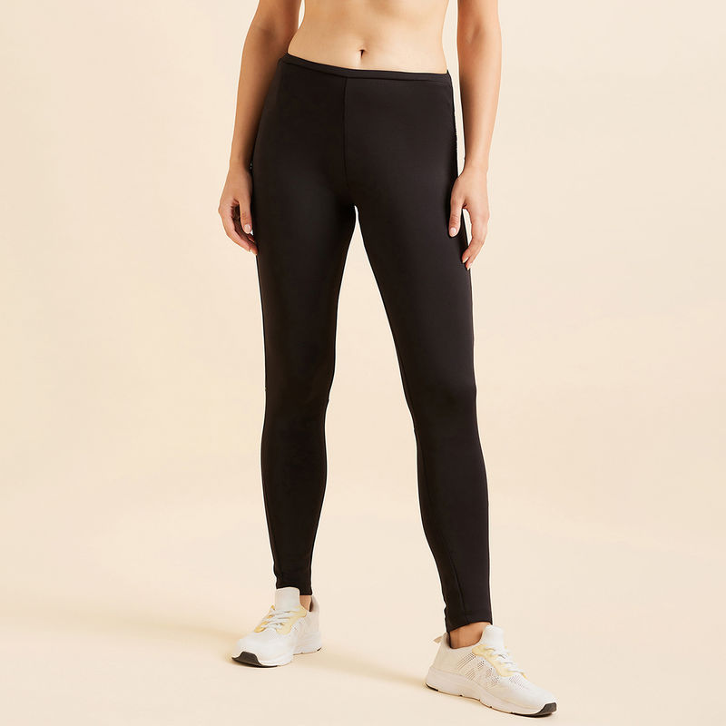 Sweet Dreams Women Solid Ankle Tights - Black (L)