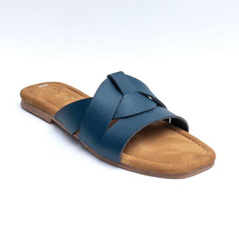 Dapper Feet Criss Cross Flats Dark Blue (EURO 36)