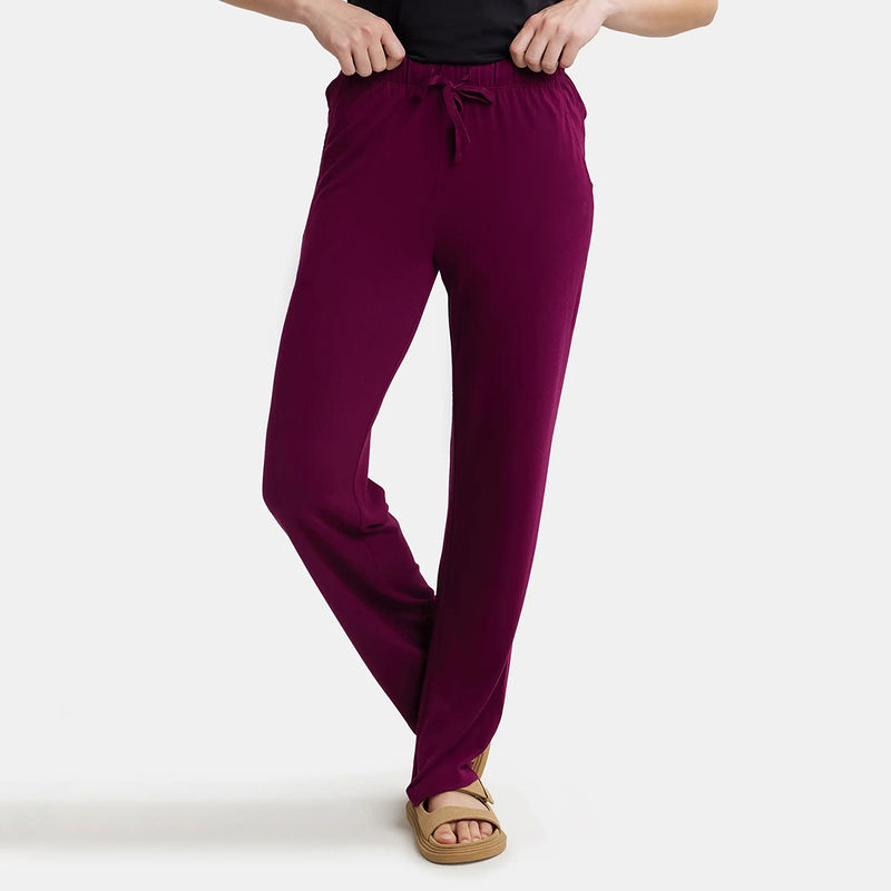 Jockey RX76 Women Environment Friendly Micro Modal Fiber Relaxed Fit Pyjama - Purple (2XL)