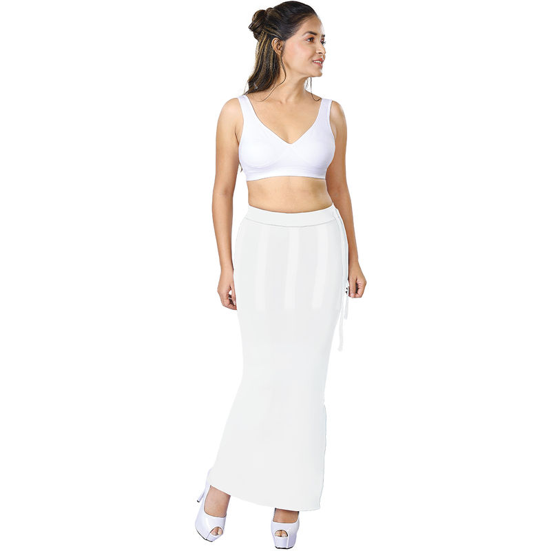Dermawear Women's Saree Shapewear SS-406 - White (5XL)