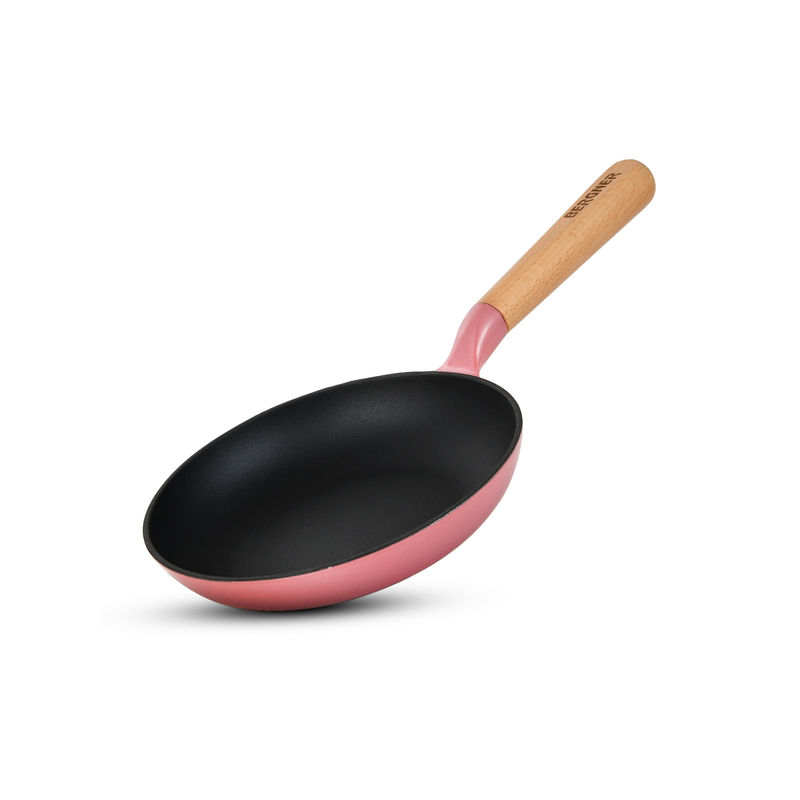 Bergner Excalibur Light Cast Iron Induction Bottom Pink Frying Pan (18 cm)