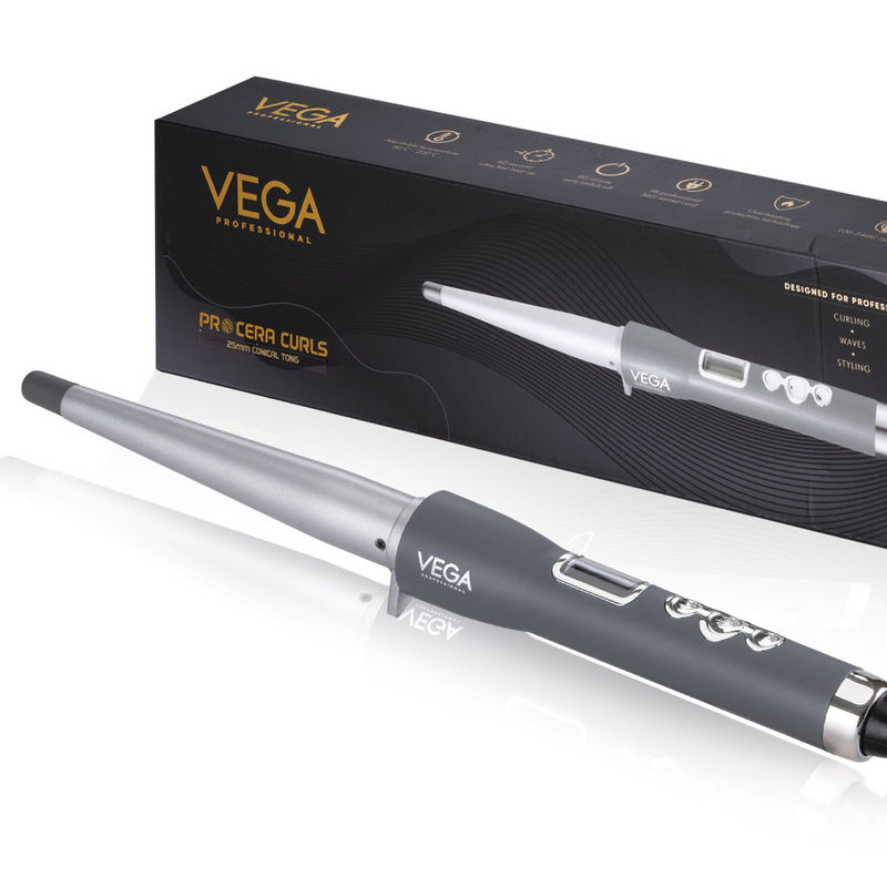 Conical outlet curling iron