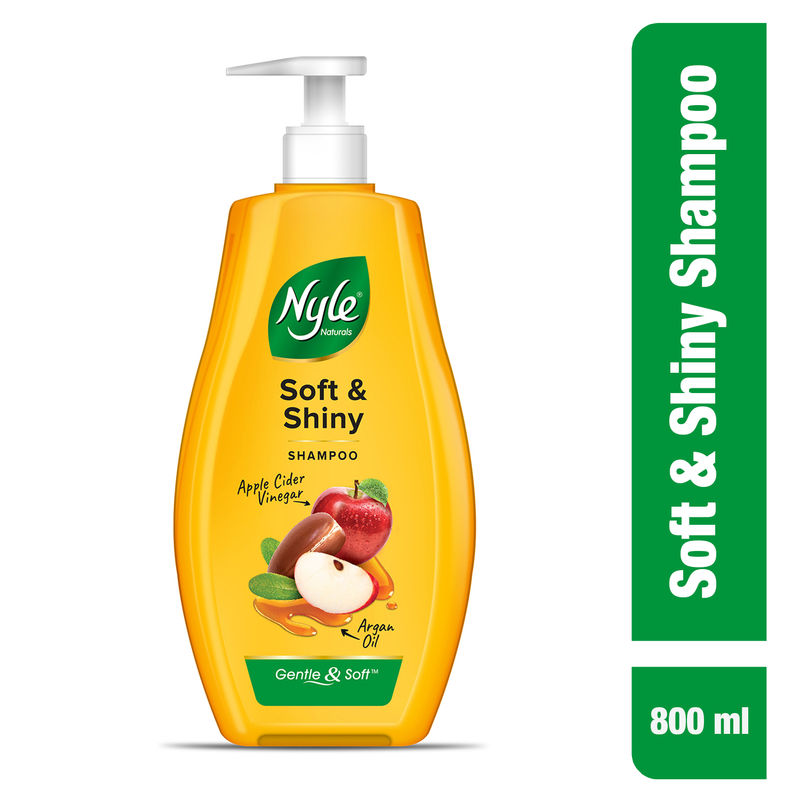 Nyle Naturals Soft & Shiny Anti Hairfall Shampoo with Apple Cider Vinegar & Argan Oil