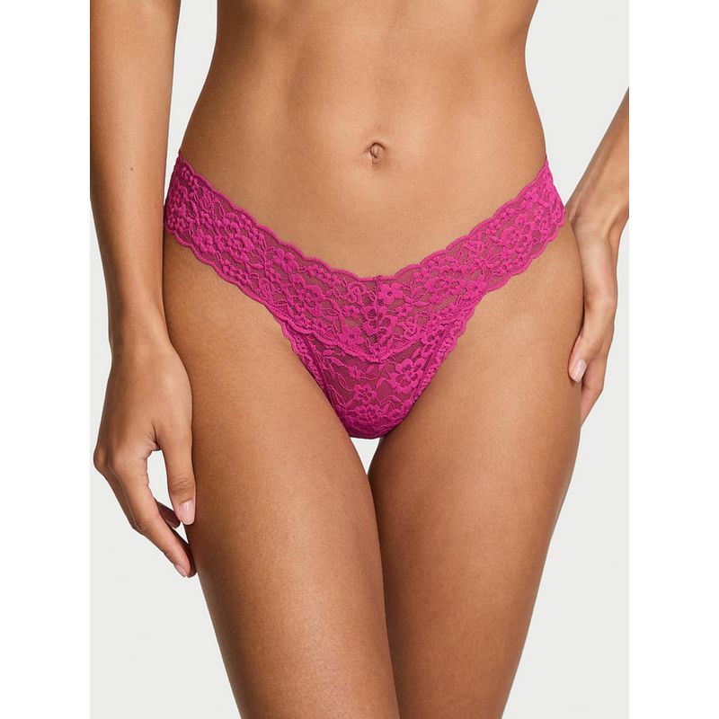 Victoria's Secret The Lacie Lace Strappy Back Thong Panty (M)