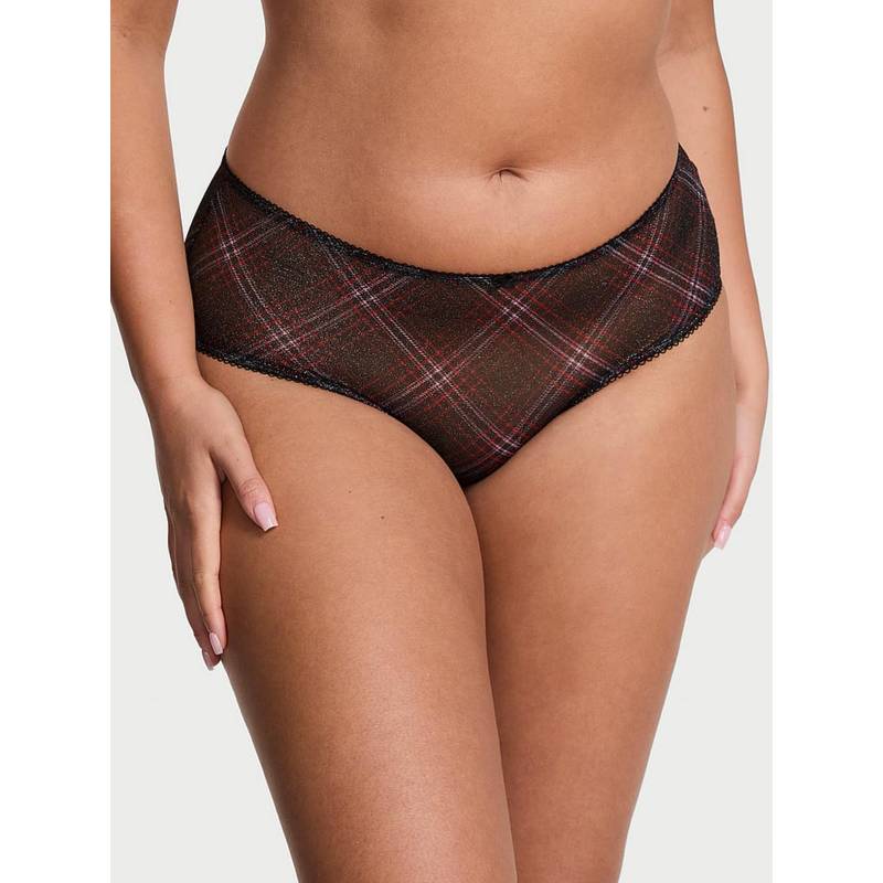 Victoria's Secret The Lacie Shimmer Mesh Cheeky Bikini Panty (M)