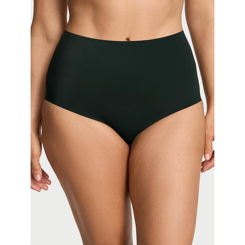 Victoria's Secret Green No Show Plaid Mesh Modern Brief Panty (S)