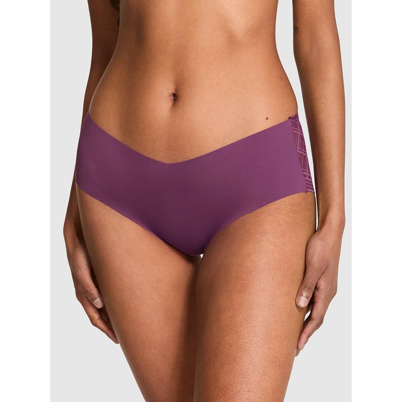 Victoria's Secret Purple No Show Plaid Mesh Cheeky Brief Panty (XS)