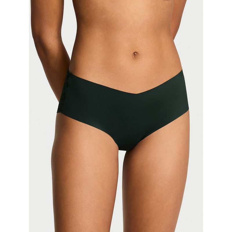 Victoria's Secret Green No Show Plaid Mesh Cheeky Brief Panty (L)