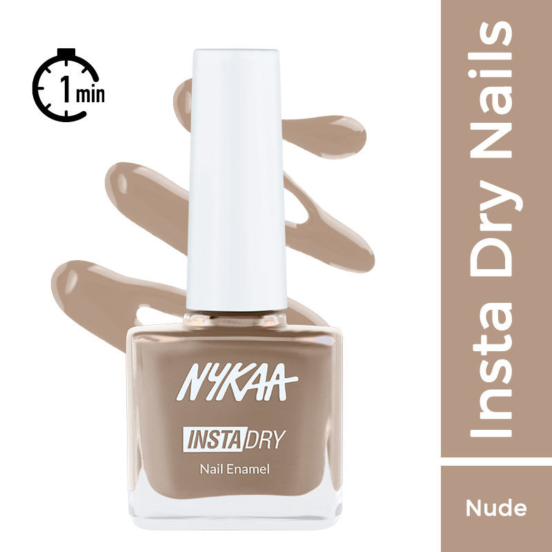 Nykaa Insta Dry Fast Drying Nail Enamel Polish Sandy Swipe 335 - Nude