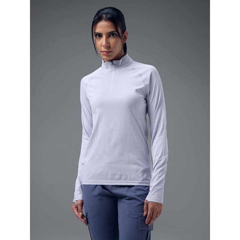 Technosport Lavender Solid Slim T-Shirt (XL)