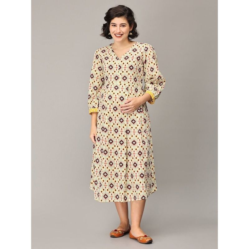 The Mom Store Brightest Moment Maternity and Nursing Dress (Set of 2) (S)