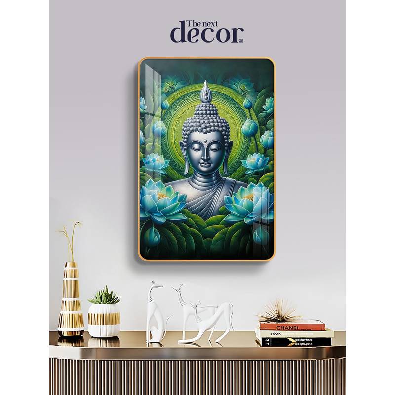 Buy The Next Decor Lord Gautam Buddha Wood Glass Finish Wall Art Online