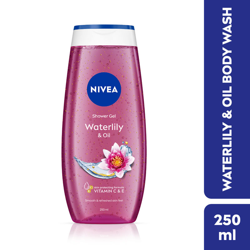 NIVEA Waterlily & care oil Body wash for long-lasting freshness
