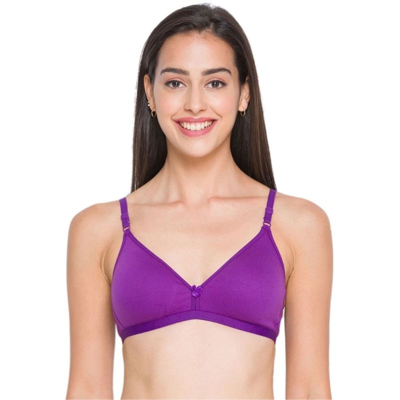 Candyskin Women's Non Padded Basic Bra - Purple (32B)