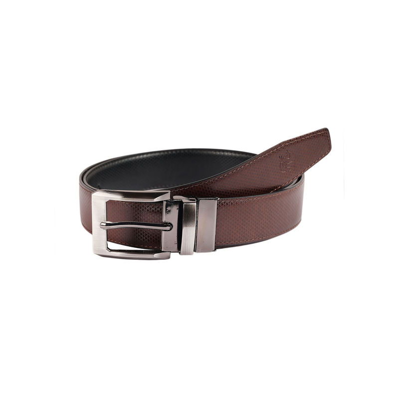 ZEVORA Men Reversible Cronus Brown Belt (36)