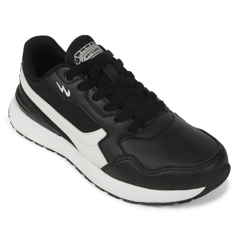 Campus Men Stom Black & White Casual Sneakers (UK 8)