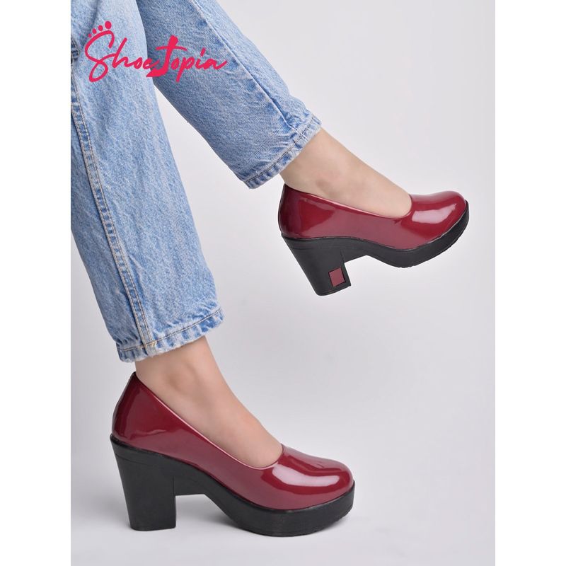 Shoetopia Solid Red Pumps (EURO 36)