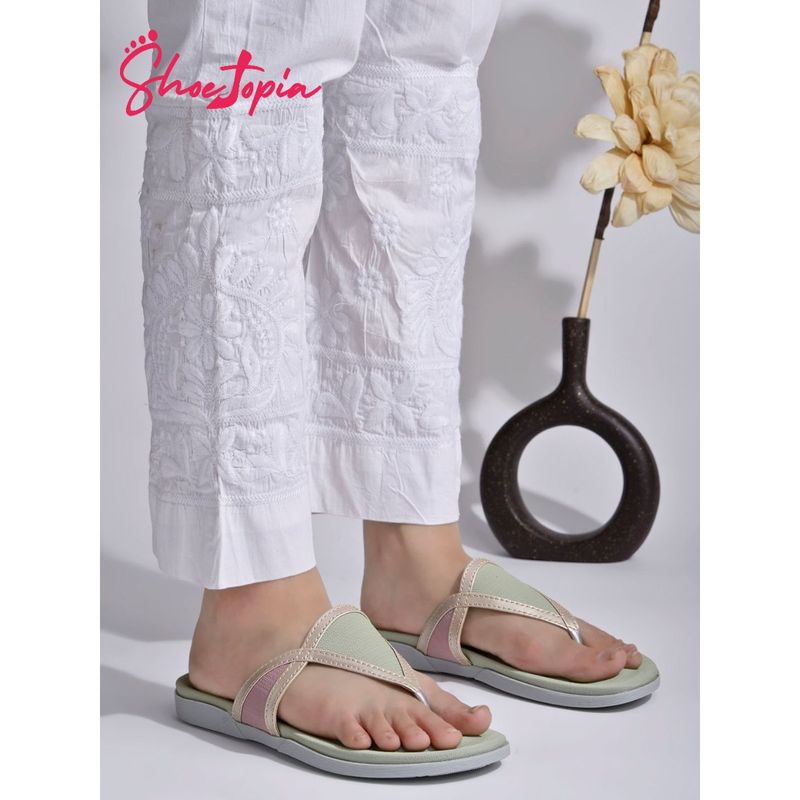 Shoetopia Stylish & Comfortable Green Flats (EURO 38)