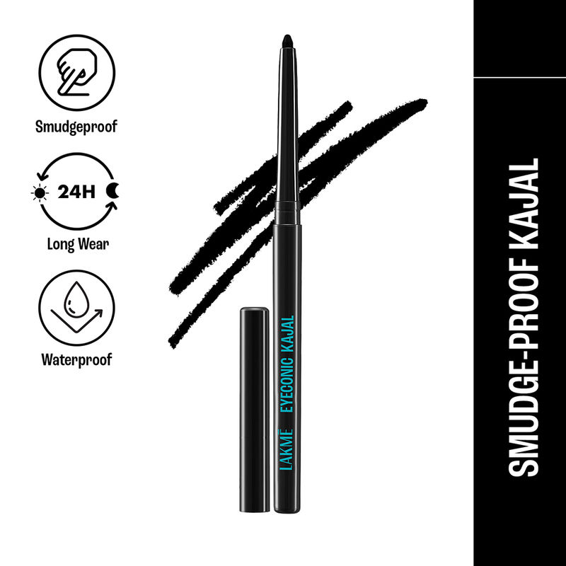 Lakme Eyeconic Kajal in Deep Black Twist Up Pencil with Matte Finish