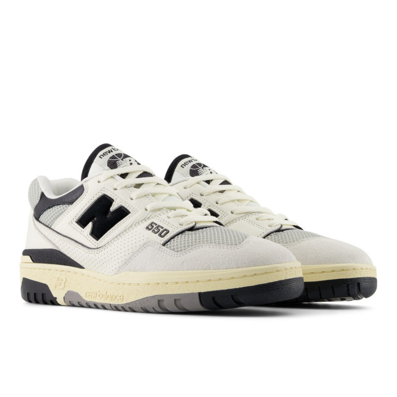 New Balance Mens BB550XS Sea Salt Off White & Grey Sneakers (UK 9)