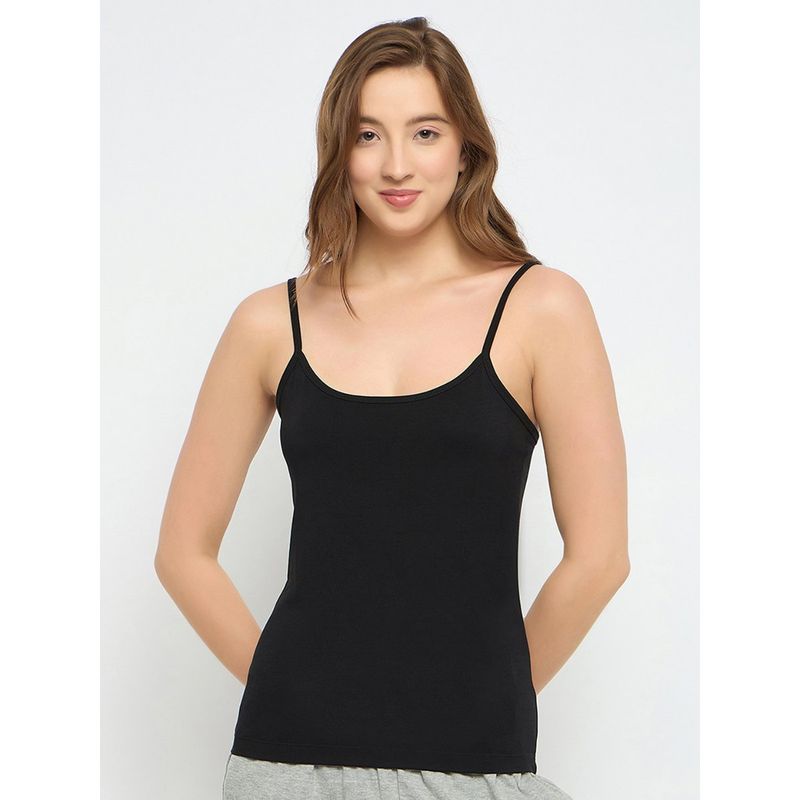 Clovia Women Black Solid Camisole (S)