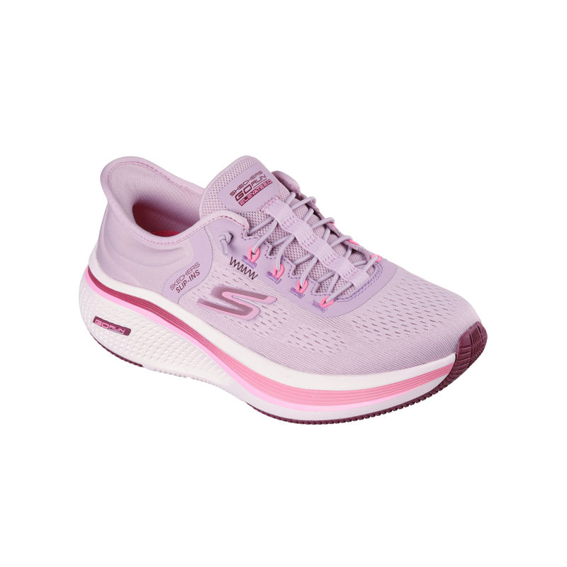 SKECHERS Women Lavender GO RUN ELEVATE 2.0 - BANYAN Off White Running Shoes (US 8)