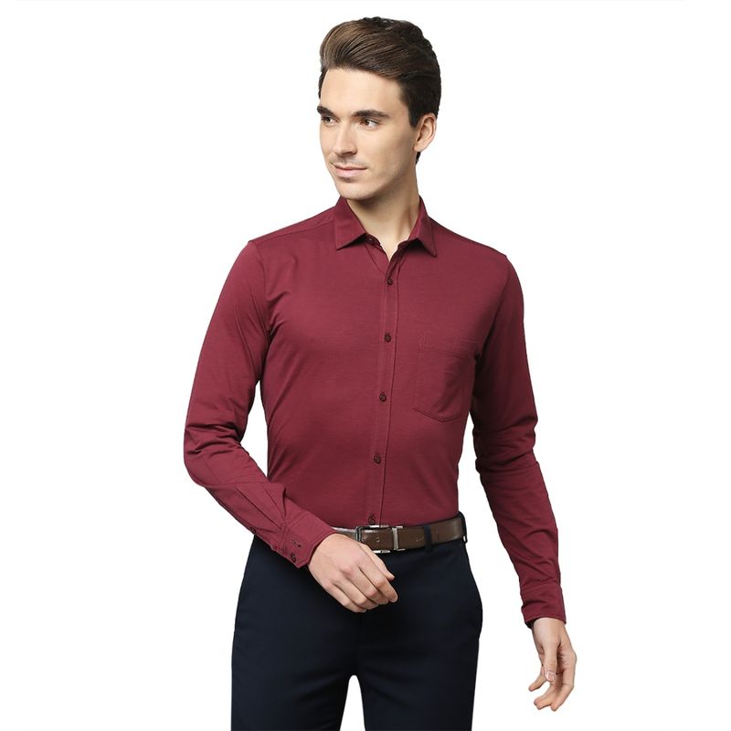 Park Avenue Fancy Maroon Shirt (39)