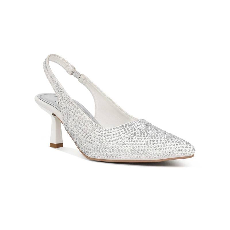 London Rag Women White Stilettos Heels (EURO 36)