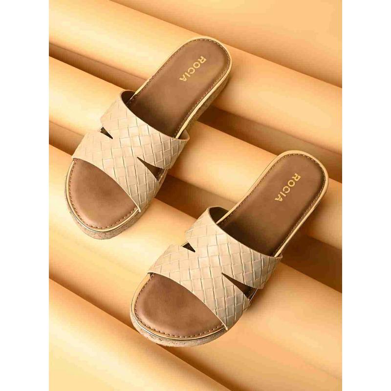 ROCIA By Regal Beige Women Casual Sandal (EURO 36)