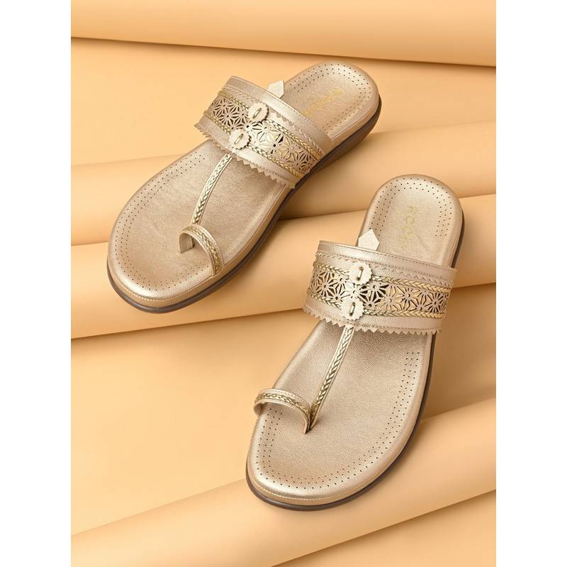 ROCIA By Regal Gold Women Comfort Laser Cut Kolhapuris (EURO 36)