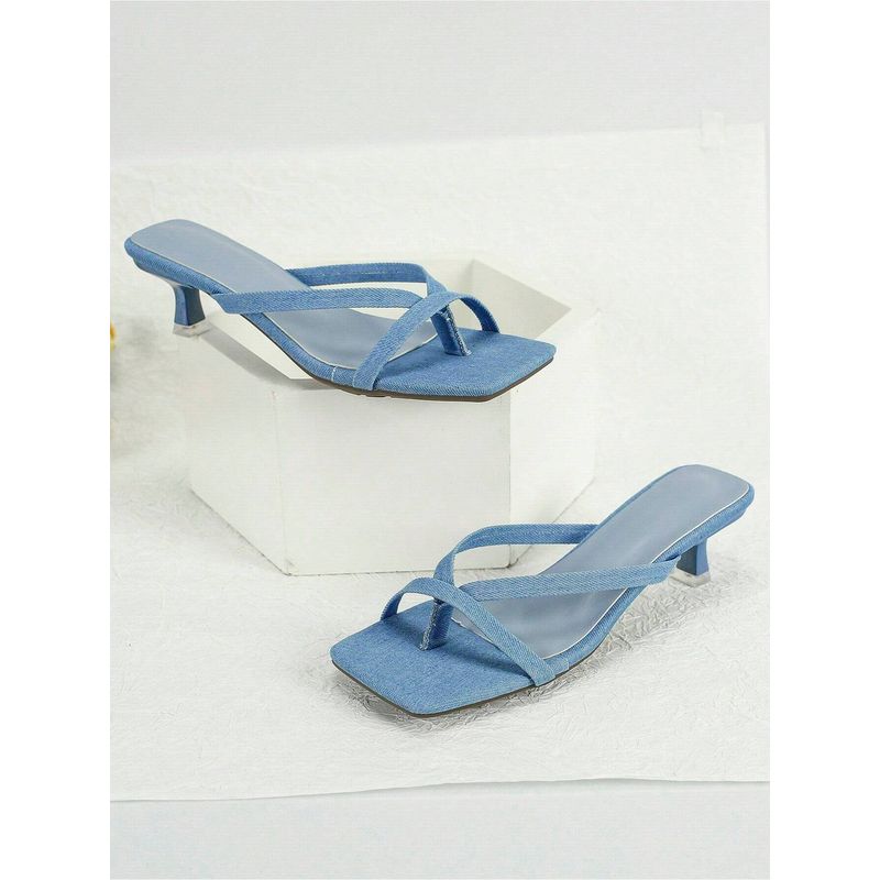 IRUSSH Denim Blue Days Petite Kitten Heels (EURO 35)