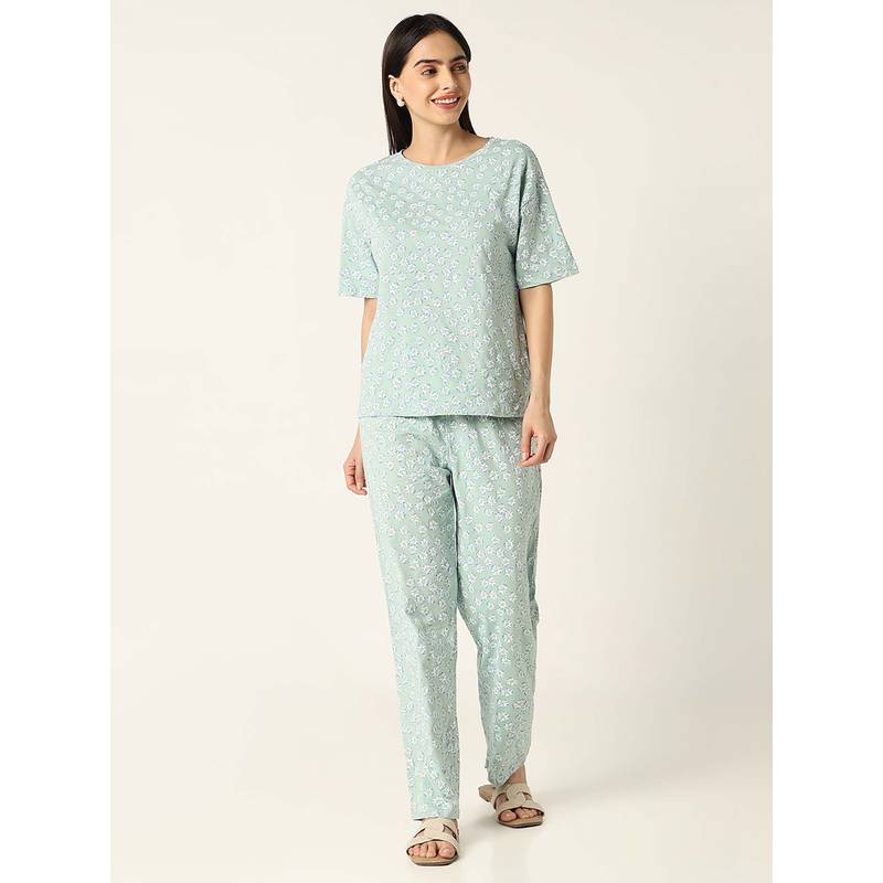 R&B Floral Relaxed Women Pyjama (8)