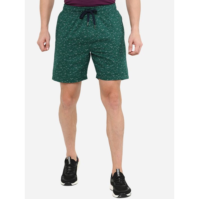 JadeBlue Mens Dark Green Printed Regular Fit Boxer Shorts (39)