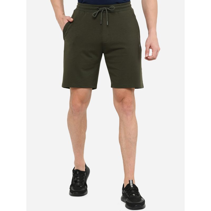 JadeBlue Mens Dark Green Solid Regular Fit Shorts (39)