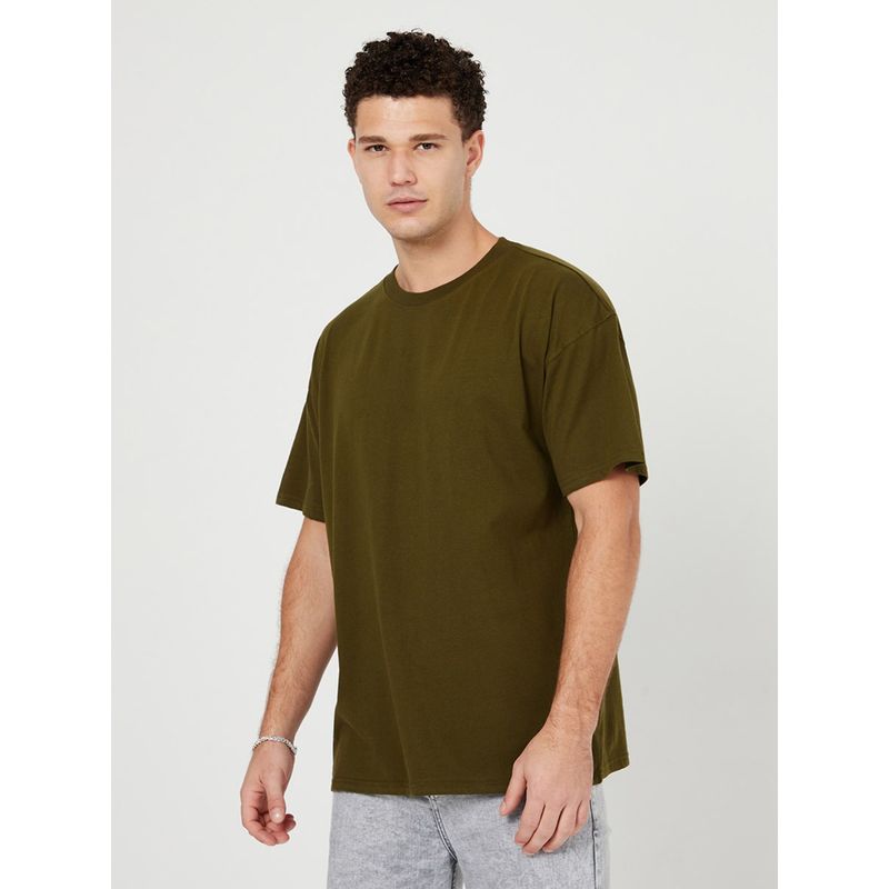 Styli Basic Crew Neck Oversized Fit T-Shirt (M)