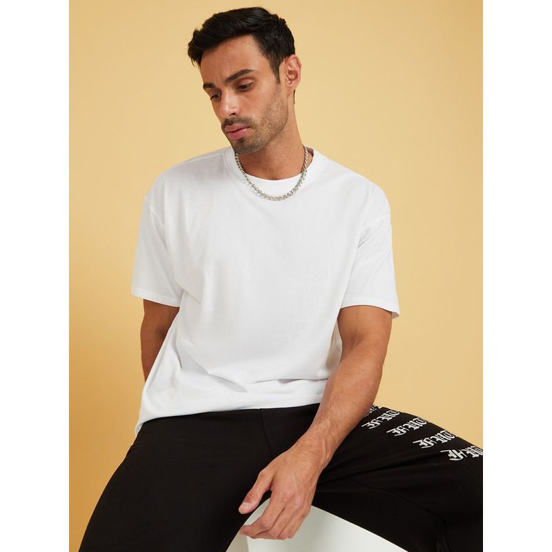 Styli Basic Crew Neck Oversized Fit T-Shirt (S)