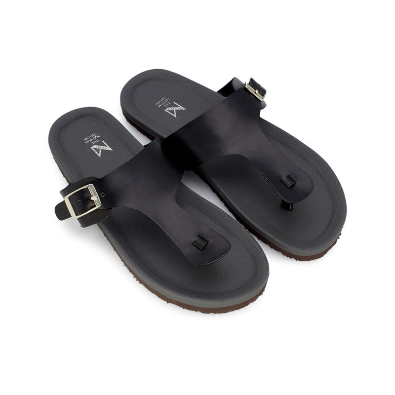 The Madras Trunk Solid Grey Men Sandals (UK 6)