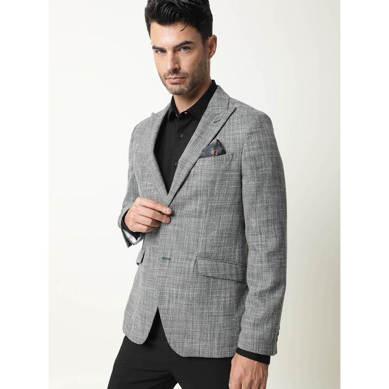 RARE RABBIT Drews Green Modern Textured Blazer (L)