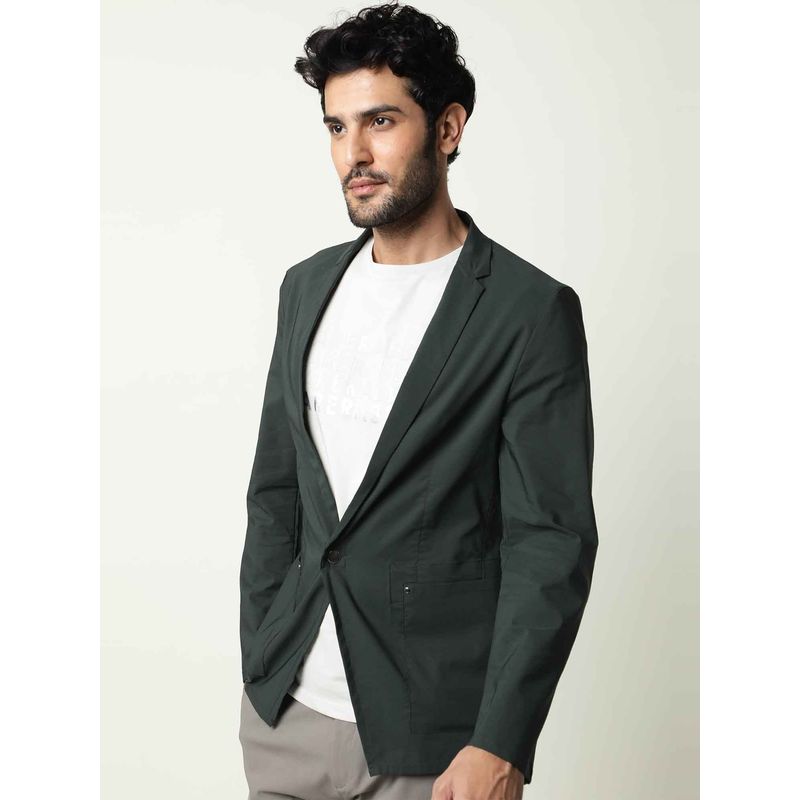 RARE RABBIT Glaze Green Paper Light Blazer (S)