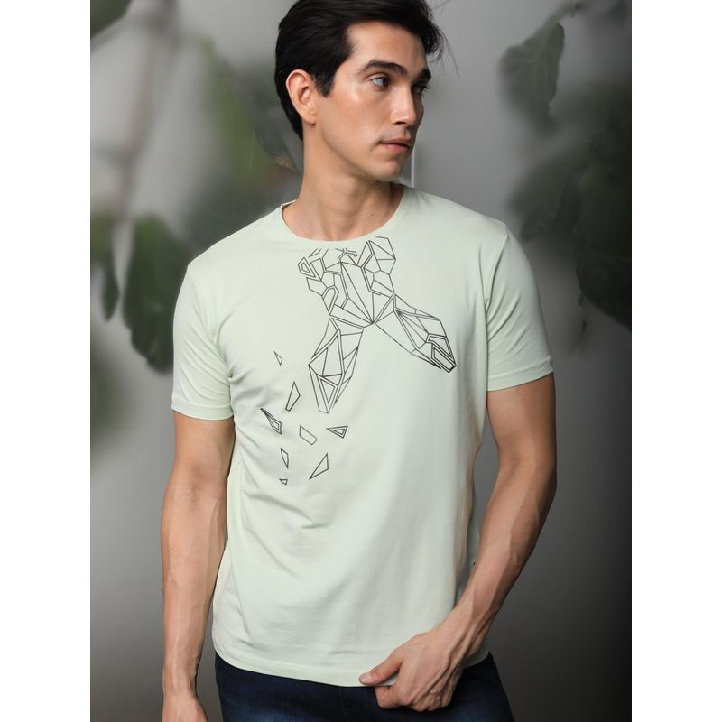 RARE RABBIT Login Olive Smart Logo T-Shirt (L)