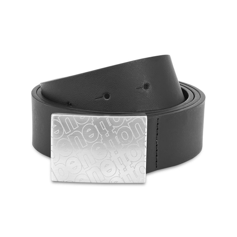 United Colors of Benetton Wallace Men Leather Belt - Black (M)