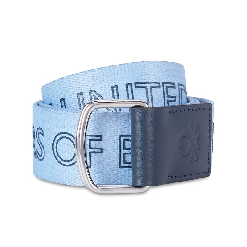 United Colors of Benetton Quinto Men Leather Belt - Chambray Blue (M)
