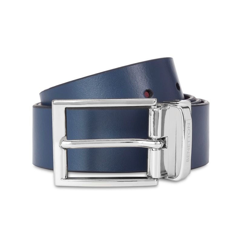 United Colors of Benetton Arno Men Leather Belt - Navy Blue and Wine (L)