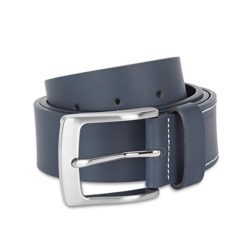 Belwaba Genuine Italian Leather Navy Mens Belt With Shiny Gunmetal Finished Buckle (40) (Navy Blue) At Nykaa, Best Beauty Products Online