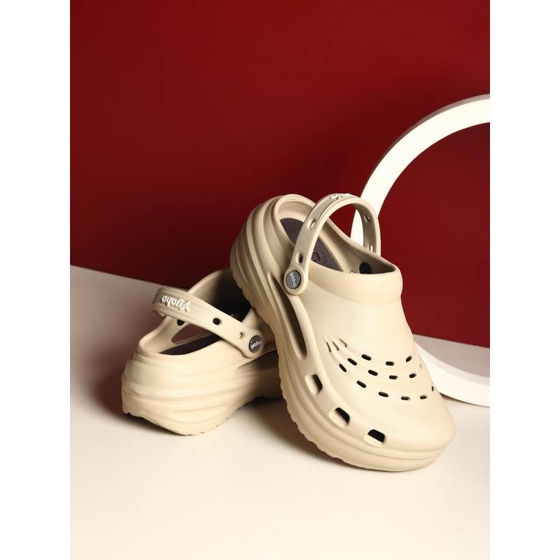 Yoho Jumbo Clogs for Women Beige (UK 5)