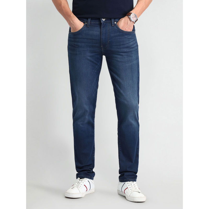 U.S. Polo Assn. Denim Co. Men Blue Cotton Solid Jeans (38)