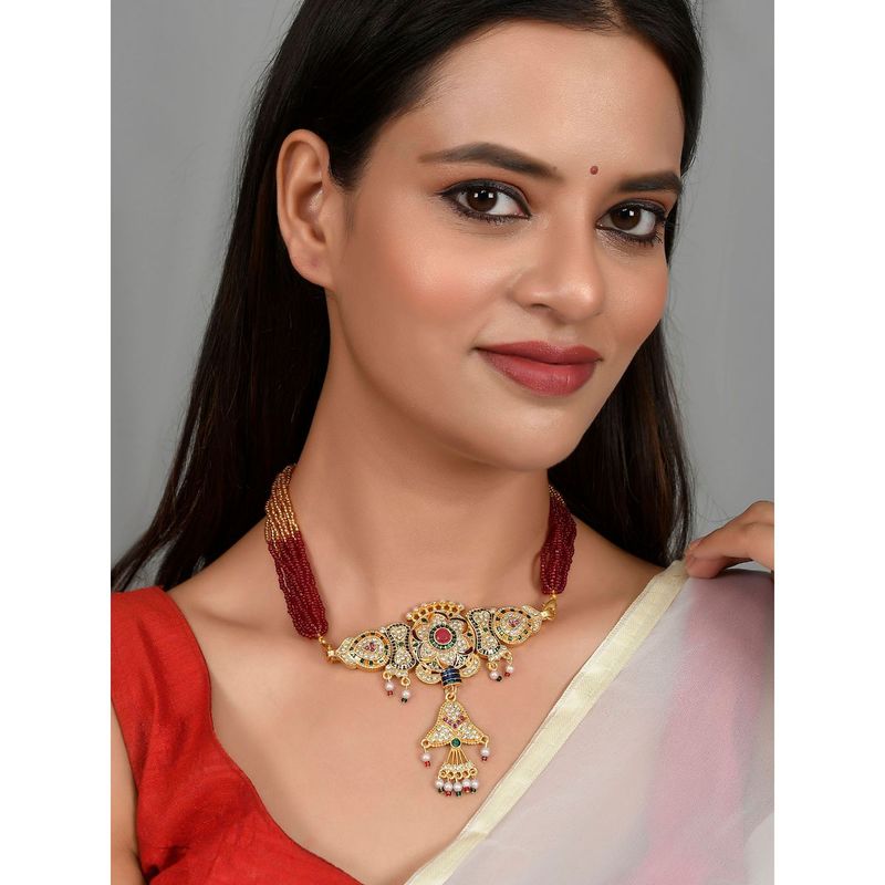 Rajputi long deals necklace
